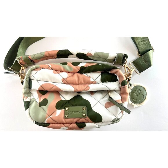 Bear Paw Crossbody bag, wide green adjustable strap - Picture 13 of 16